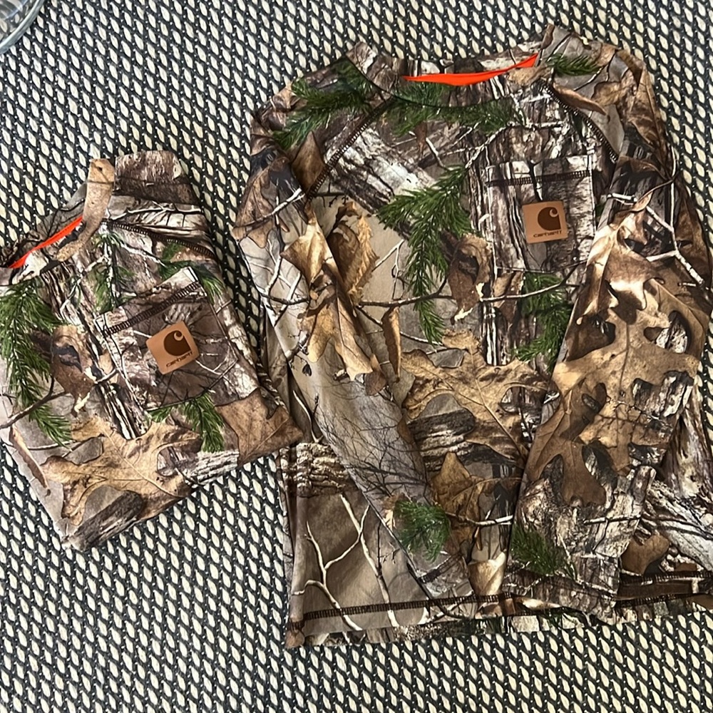 2 Boys Charhartt Long Sleeve Shirts